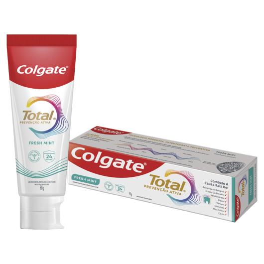 Creme Dental Fresh Mint Colgate Total Prevenção Ativa 90g - Imagem em destaque