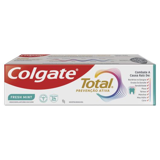 Creme Dental Fresh Mint Colgate Total Prevenção Ativa 90g - Imagem em destaque