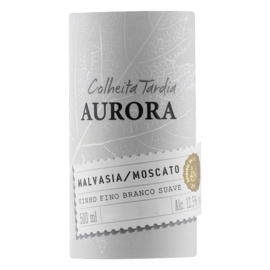 Vinho Nacional Branco Suave Aurora Colheita Tardia Malvasia Moscato Serra Gaúcha Garrafa 500ml - Imagem em destaque