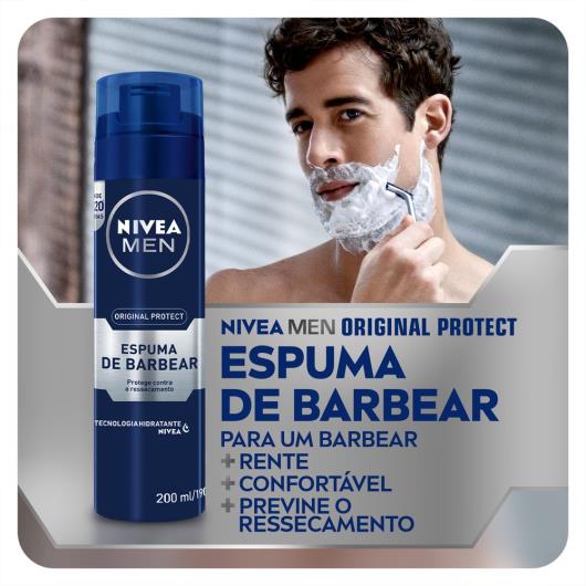 NIVEA MEN Espuma de barbear Original Protect 200ml - Imagem em destaque