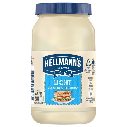 Maionese Hellmanns  Light 250g - Imagem em destaque