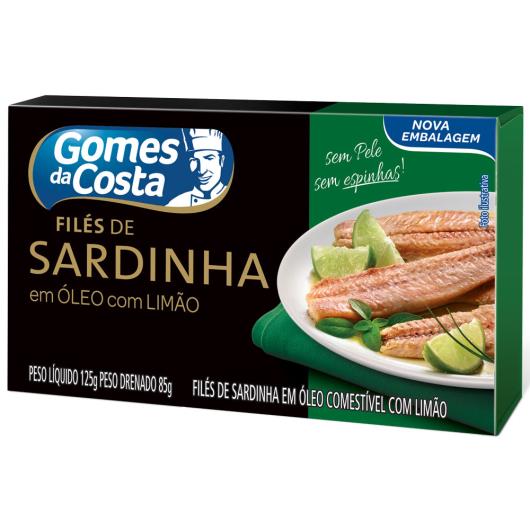 Filé de sardinha Gomes da Costa em óleo com limão óleo 125g - Imagem em destaque