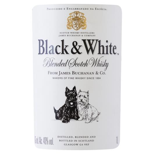 Whisky Escocês Blended Black & White Garrafa 1l - Imagem em destaque