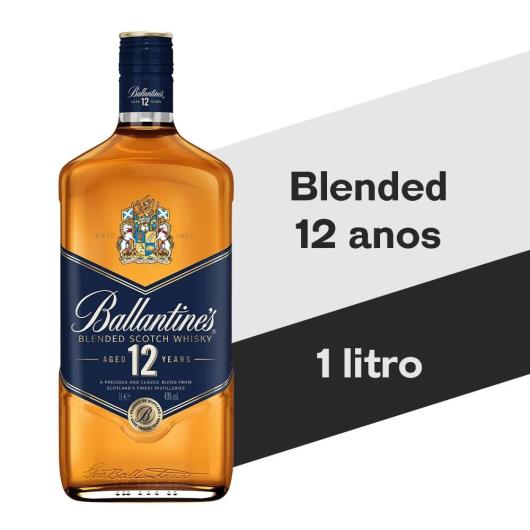 Whisky Ballantine's 12 anos Blended Escocês - 1 litro - Imagem em destaque