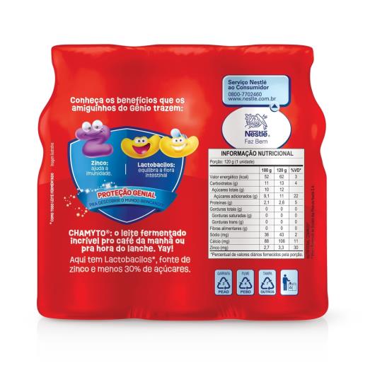 Leite Fermentado Nestlé Chamyto® 720G com 6 unidades - Imagem em destaque