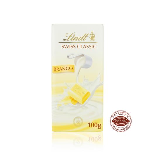 Chocolate Lindt Swiss Classic Tablete Branco 100g - Imagem em destaque