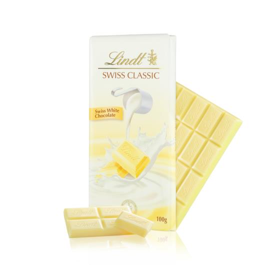 Chocolate Lindt Swiss Classic Tablete Branco 100g - Imagem em destaque