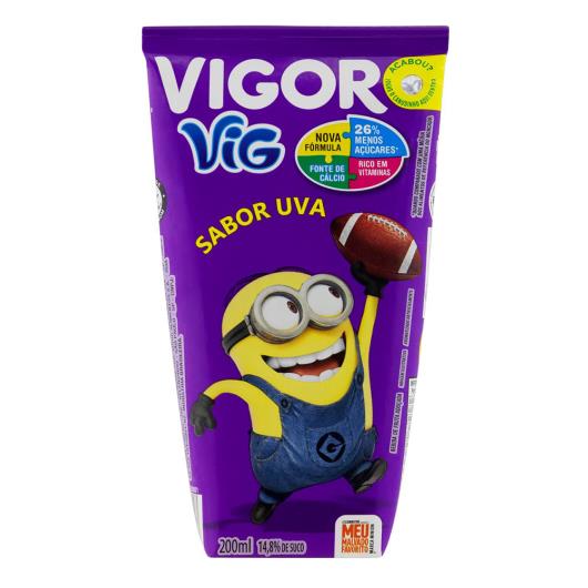 Bebida Adoçada Uva Meu Malvado Favorito Vigor Vig Caixa 200ml - Imagem em destaque