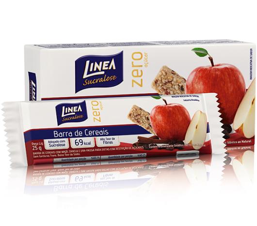 Barra de cereais Linea sabor maçã, canela e uva passa light 75g - Imagem em destaque