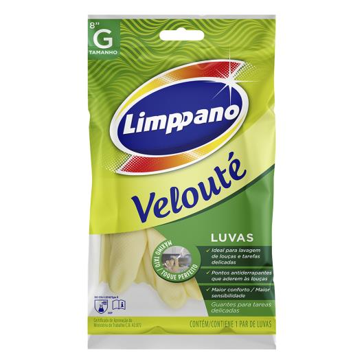 Luva Velouté Amarela Limppano G - Imagem em destaque