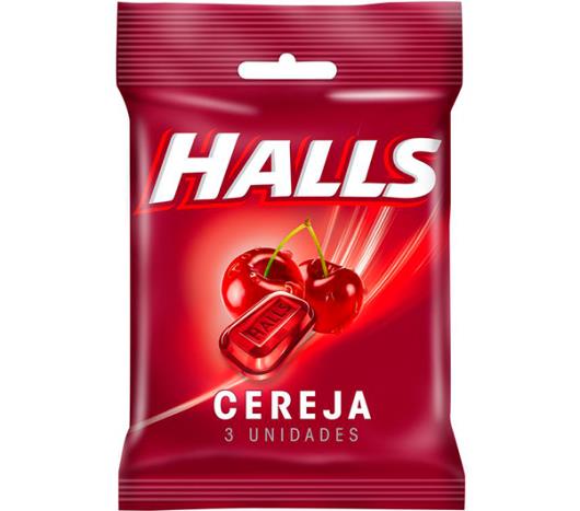 Drops Halls sabor cereja com 3 unidades 102g - Imagem em destaque