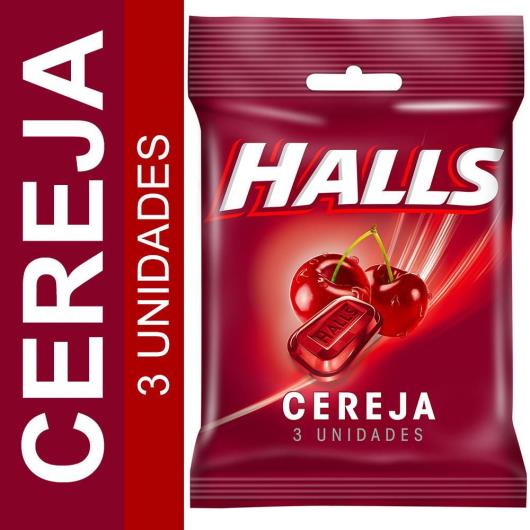 Drops Halls sabor cereja com 3 unidades 102g - Imagem em destaque