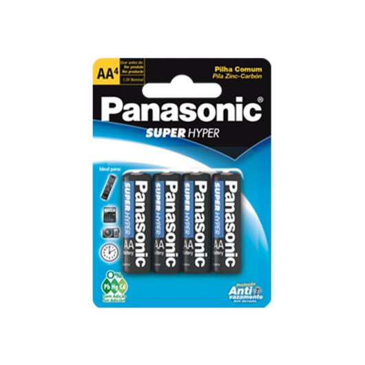 Pilha Panasonic  pequena AA com 4 unidades - Imagem em destaque