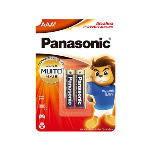Pilha Panasonic alcalina palito AAA com  2 unidades - Imagem em destaque