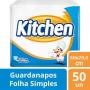Guardanapo de Papel Folha Simples Kitchen 50 Unidades 30 X 29,8cm