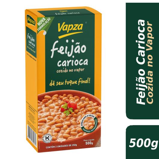 Feijão Carioca Cozido no Vapor Vapza Caixa 500g - Imagem em destaque