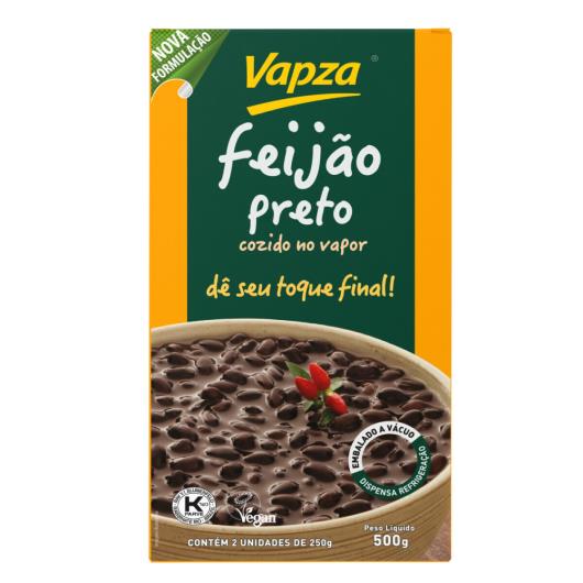 Feijão Preto Cozido no Vapor Vapza Caixa 500g - Imagem em destaque