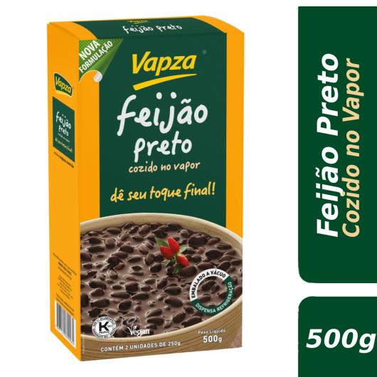 Feijão Preto Cozido no Vapor Vapza Caixa 500g - Imagem em destaque