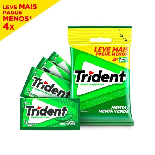 Chiclete Trident menta bag com 4 unidades 32g - Imagem em destaque