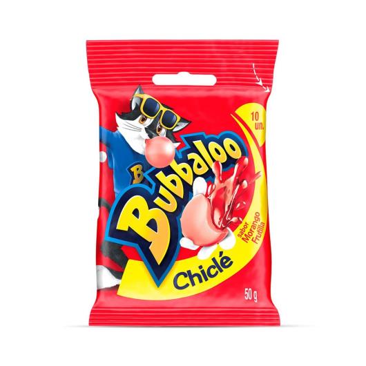 Chiclete Morango Bubbaloo Pacote 50g 10 Unidades - Imagem em destaque