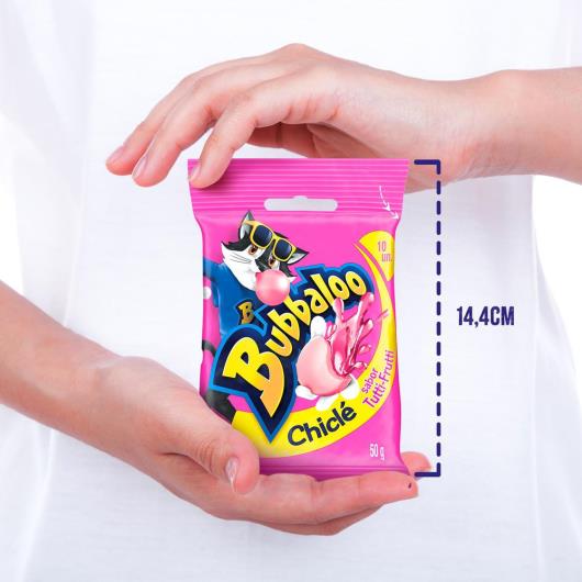 Chiclete Bubbaloo Tutti-Frutti bag com 10 unidades de 5g - Imagem em destaque