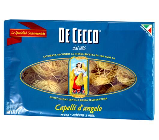 Macarrão de Sêmola Grano Duro Capelli d'Angelo n°209 De Cecco Pacote 500g - Imagem em destaque