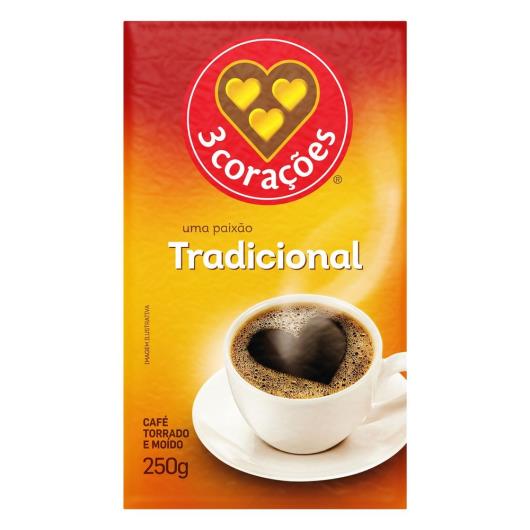 Café Três Corações em Pó Torrado e Moído Tradicional Vácuo 250G - Imagem em destaque