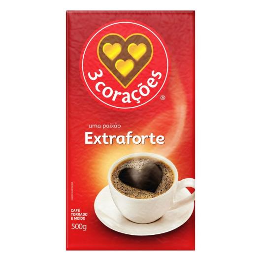Café Torrado e Moído Extraforte 3 Corações a Vácuo 500g - Imagem em destaque
