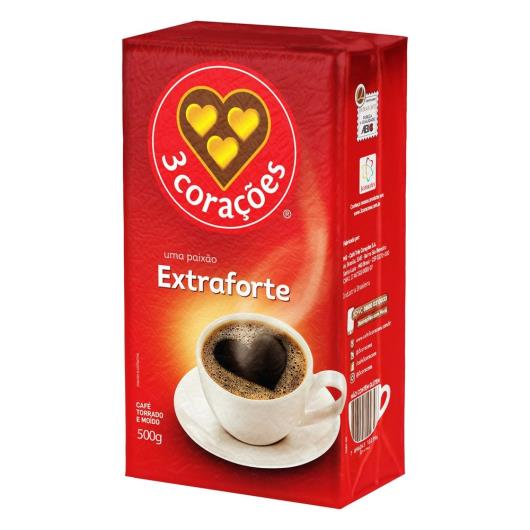 Café Torrado e Moído Extraforte 3 Corações a Vácuo 500g - Imagem em destaque