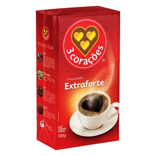 Café Torrado e Moído Extraforte 3 Corações a Vácuo 500g - Imagem em destaque