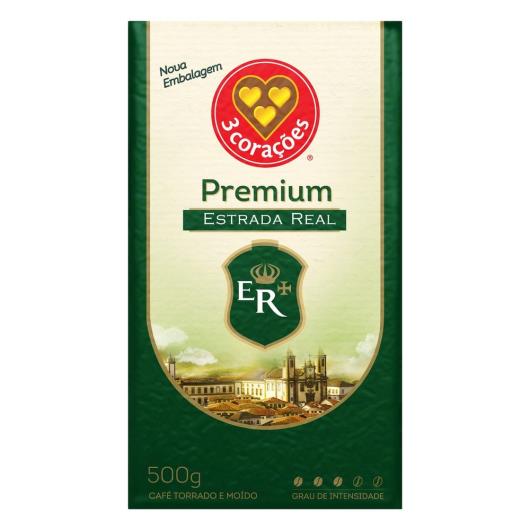 Café 3 Corações Estrada Real Premium em Pó Torrado e Moído à Vácuo 500G - Imagem em destaque