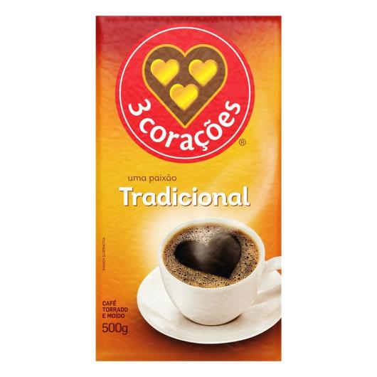 Café Três Corações em Pó Torrado e Moído Tradicional Vácuo 500G - Imagem em destaque