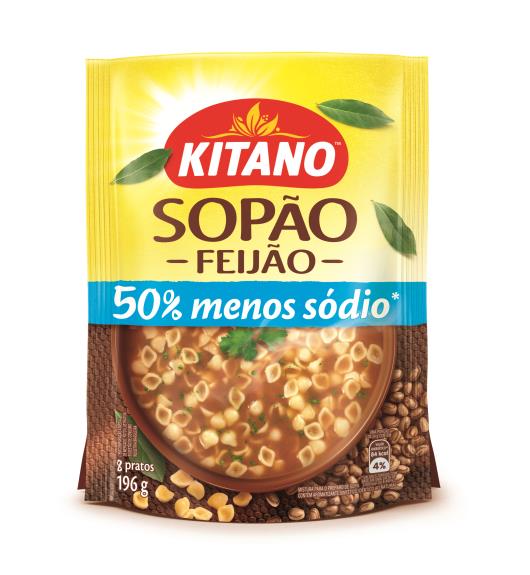 Sopão Kitano feijão com macarrão e bacon 196g - Imagem em destaque