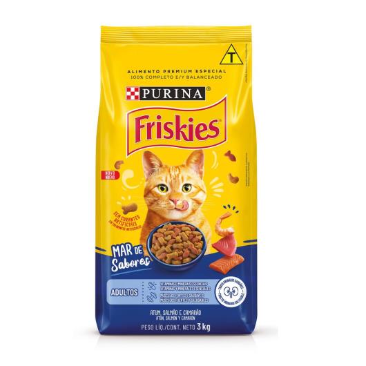 Ração FRISKIES gatos adultos peixes – Mar de sabores 3kg - Imagem em destaque