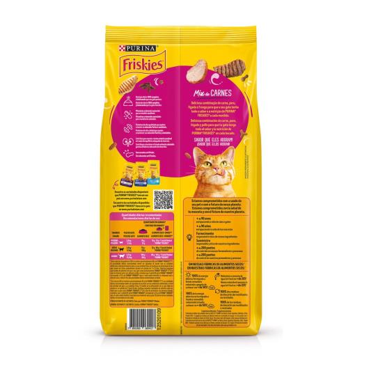 NESTLÉ® PURINA® FRISKIES® Ração Seca para Gatos Adultos Mix de Carnes 3kg - Imagem em destaque