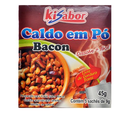 Caldo em pó bacon Kisabor 45g - Imagem em destaque