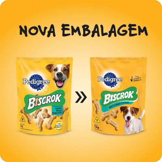 Petisco para Cães Adultos Raças Pequenas Leite Pedigree Biscrok Pouch 500g - Imagem em destaque