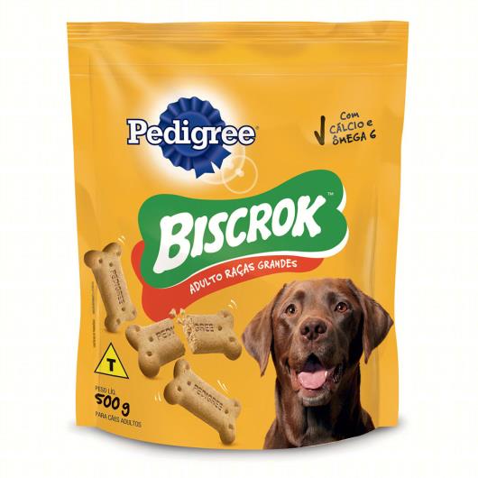 Petisco para Cães Adultos Raças Grandes Leite Pedigree Biscrok Pouch 500g - Imagem em destaque