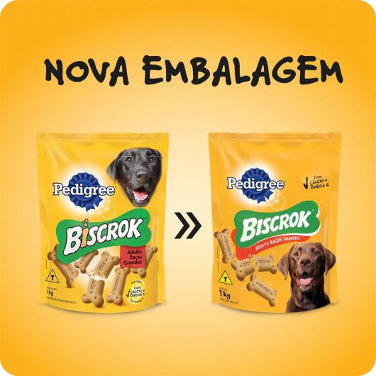 Petisco para Cães Adultos Raças Grandes Leite Pedigree Biscrok Pouch 500g - Imagem em destaque