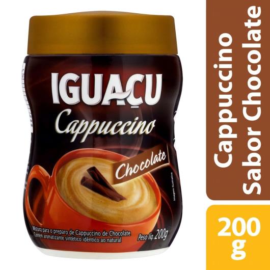 Cappuccino Solúvel Iguaçu Chocolate Pote 200G - Imagem em destaque