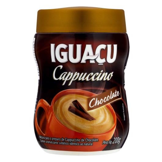 Cappuccino Solúvel Iguaçu Chocolate Pote 200G - Imagem em destaque