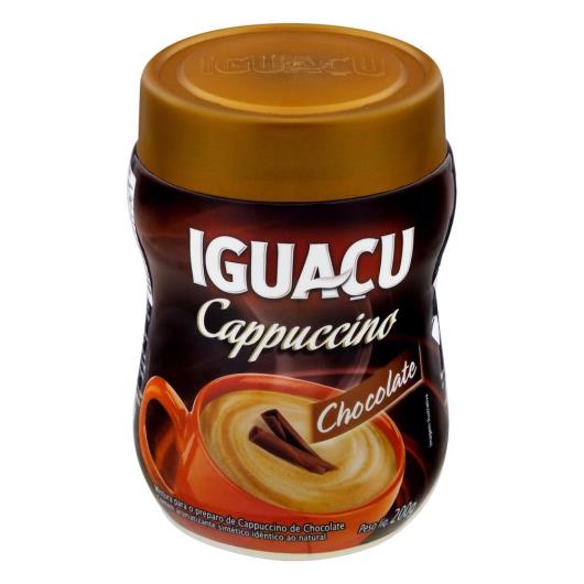 Cappuccino Solúvel Iguaçu Chocolate Pote 200G - Imagem em destaque