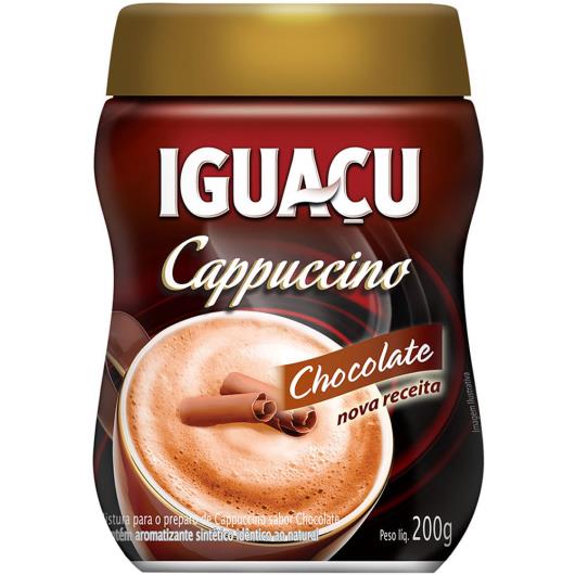 Cappuccino Solúvel Iguaçu Chocolate Pote 200G - Imagem em destaque