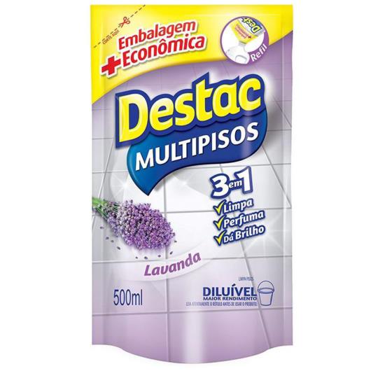 Limpador Multipisos Diluível Destac 500ml Lavanda e Alfazema Refil Econômico - Imagem em destaque