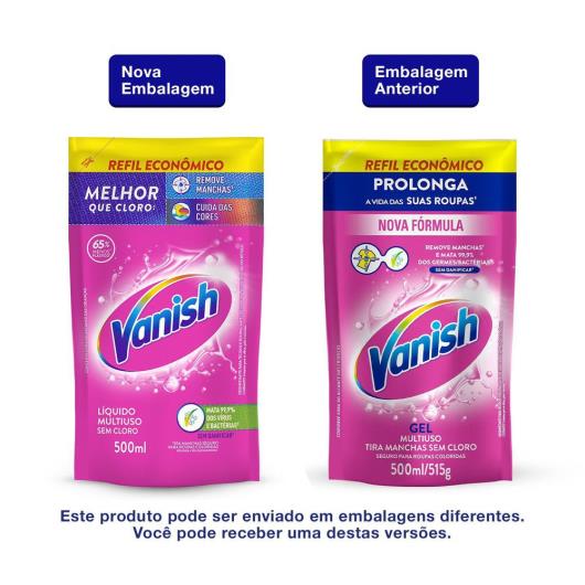 Tira Manchas em Gel Vanish Multiuso 500ml Refil Econômico para roupas coloridas - Imagem em destaque