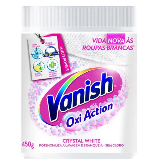 Tira Manchas em Pó Vanish Crystal White Oxi Action 450g para roupas brancas - Imagem em destaque