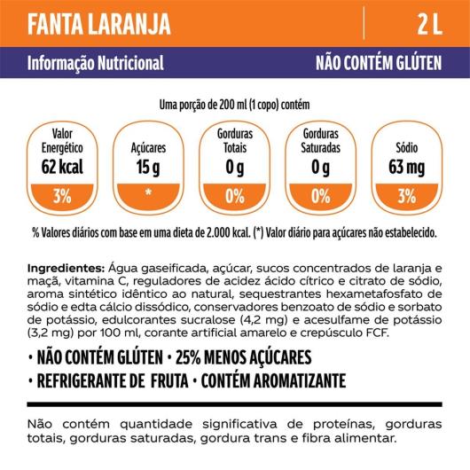 Refrigerante Fanta Sabor Laranja PET 2L - Imagem em destaque