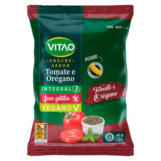 Snack Integral Tomate e Orégano Vitao Sem Glúten 40g - Imagem em destaque
