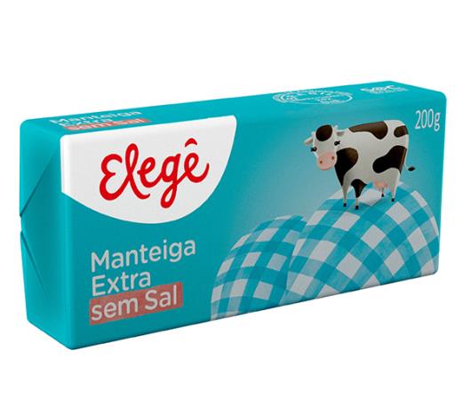 Manteiga Elegê extra sem sal tablete 200g - Imagem em destaque
