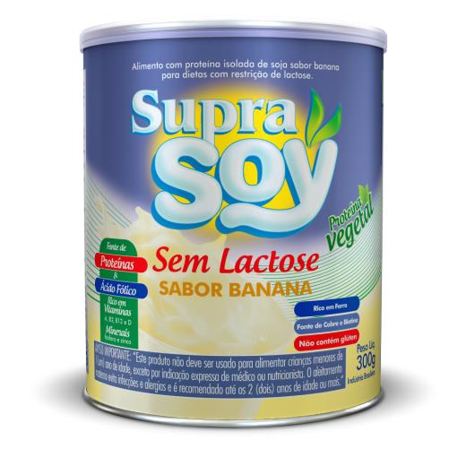 Alimento em pó Supra Soy sem lactose sabor Banana  300g - Imagem em destaque